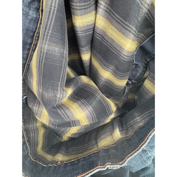 Lands' End Flannel‎ Lined Straight Leg Jeans Men's 38x32 Blue Dark Wash Denim - Picture 14 of 14